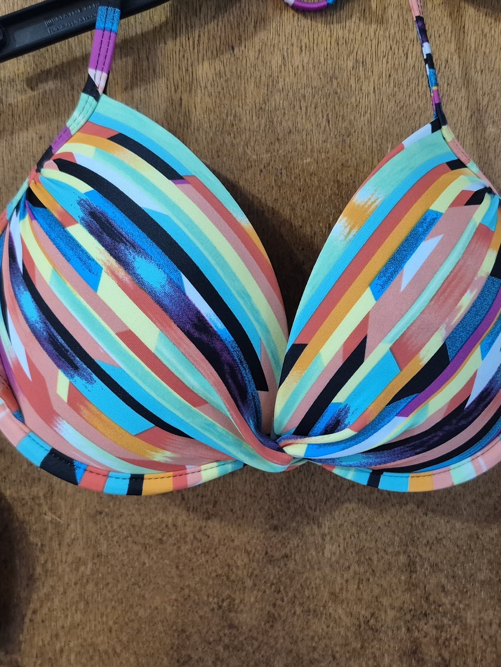 Women’s Multicolor Striped Push-Up Swim Top